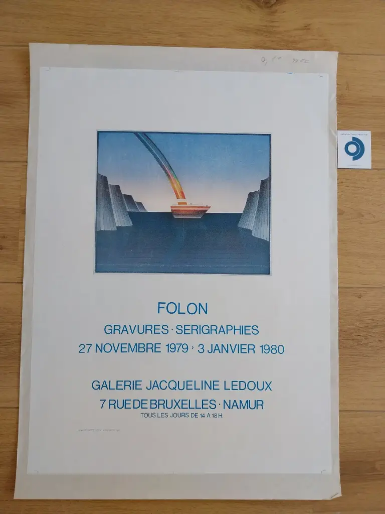 Jean-Michel FOLON (1934-2005), Gravures-sérigraphies, 1979-1980, Galerie Jacqueline Ledoux, 62.5 x 46 cm.