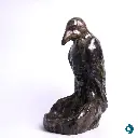 Arthur CRACO (1869 - 1955), corbeau vide-poche, circa 1925, grès émaillé, H 32.5 cm, signature + monogramme en creux sous la base.