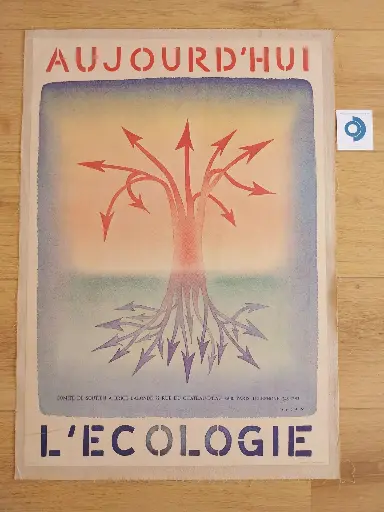 Jean-Michel FOLON (1934-2005), Aujourd'hui l'écologie, impression couleur d'après, signée, 63 x 43.5 cm.