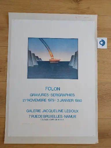 Jean-Michel FOLON (1934-2005), Gravures-sérigraphies, 1979-1980, Galerie Jacqueline Ledoux, 62.5 x 46 cm.