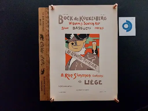 Emile BERCHMANS (1867-1947),  Libotte-Thiriar, circa 1895, lithographie (d'après), signée dans la planche, 31.5 x 22.5 cm.