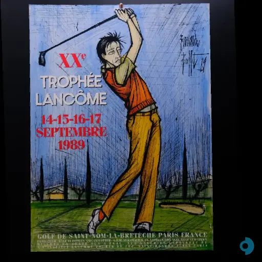 Bernard BUFFET (1928 – 1999), XXe Trophée Lancôme, 1989, affiche publicitaire d'après / tirage offset, 75 x 55 cm.