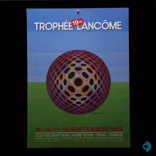 Victor VASARELY (1906 – 1997), 19ème trophée Lancôme, 1988, affiche publicitaire d'après / tirage offset, 75 x 55 cm.